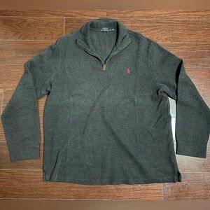 Ralph Lauren Charcoal Quarter-Zip Sweater